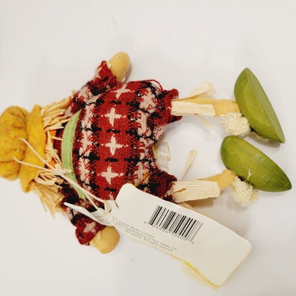 3 Vtg Fabric Holiday Christmas Ornaments Rag Doll Scarecrow Country Pioneers - Picture 4 of 6